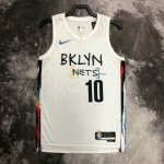 Maillot de Basket #10 Simmons Brooklyn Nets 2022-23 city Blanc Imprimé